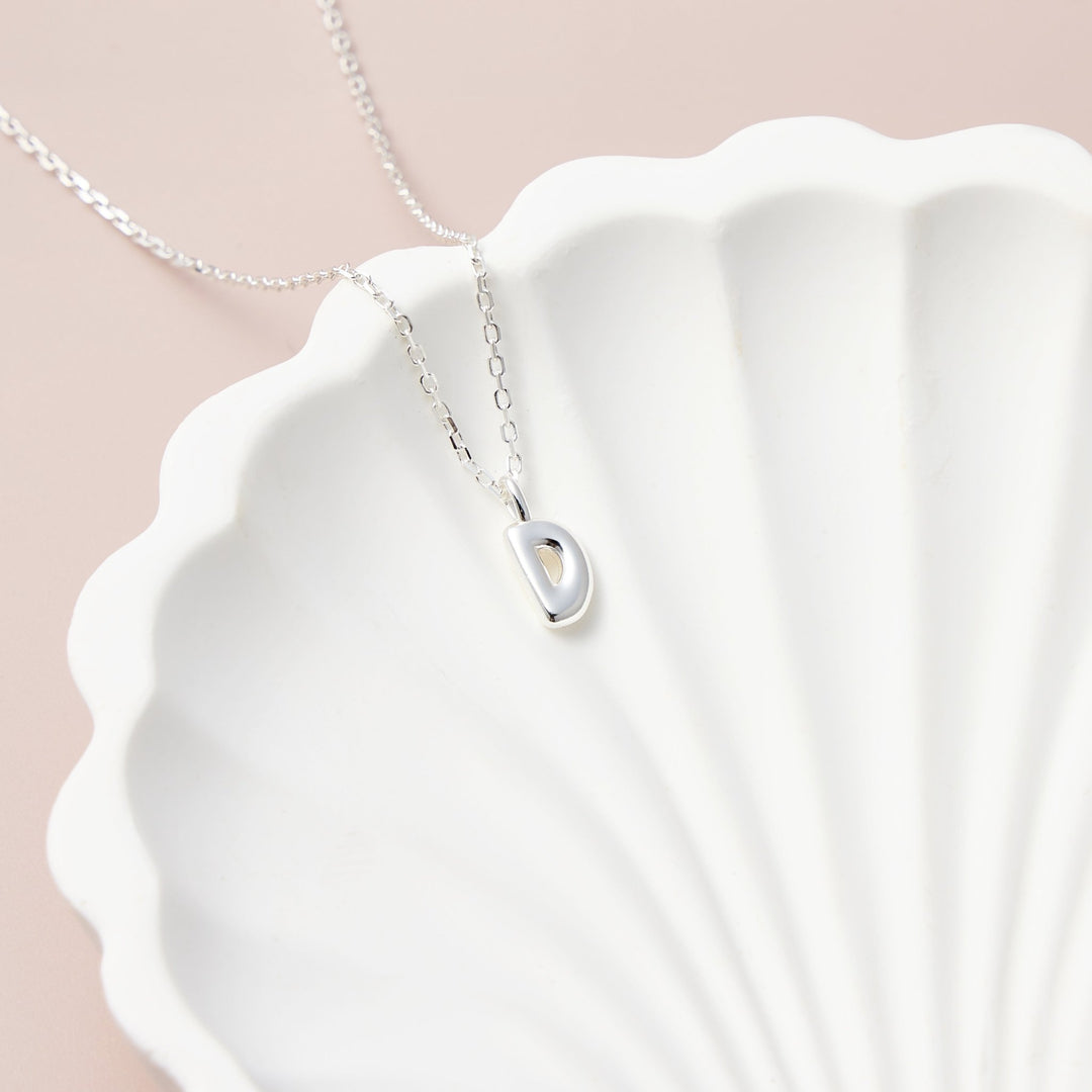 Kid's Sterling Silver Letter D Initial Necklace - Philip Jones Jewellery