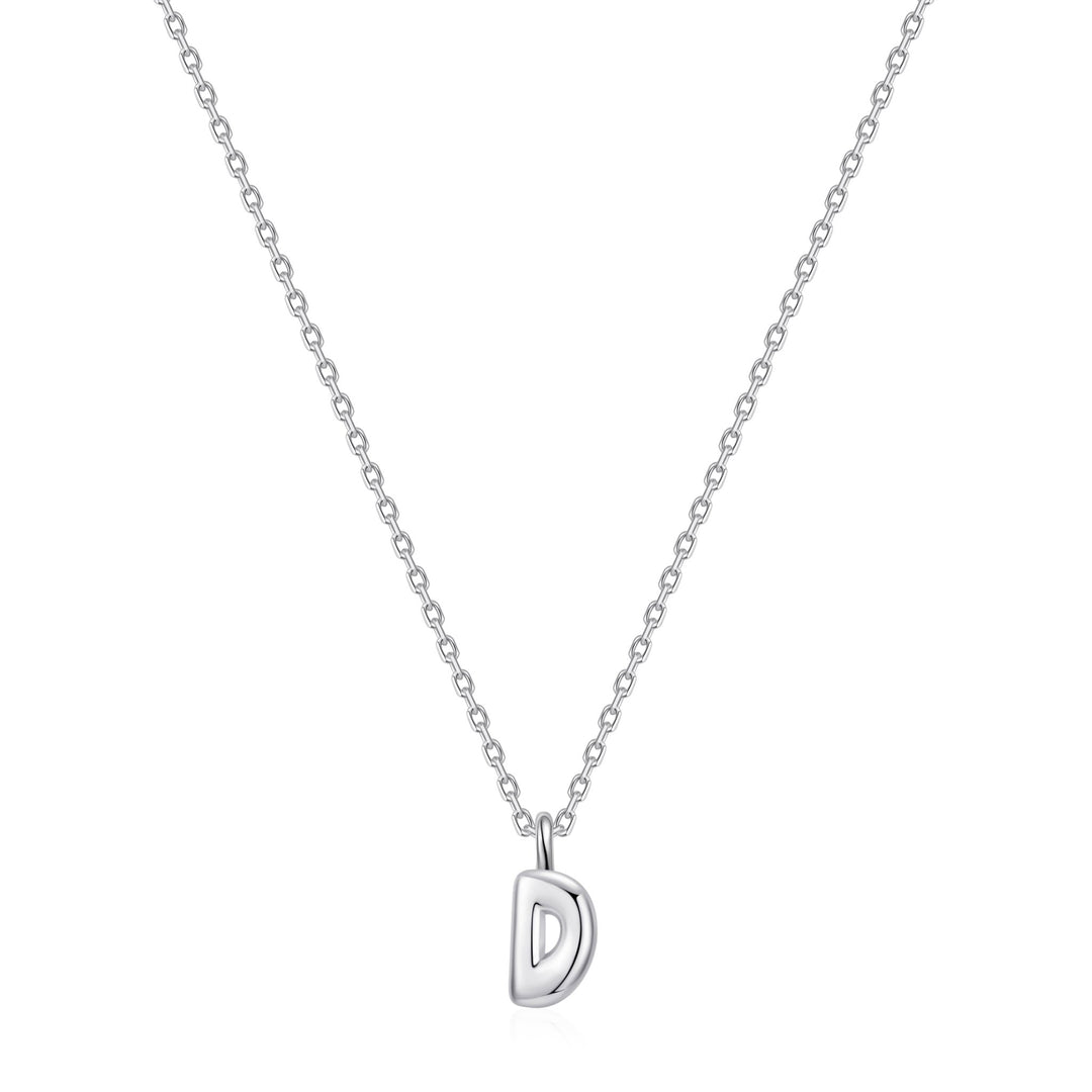 Kid's Sterling Silver Letter D Initial Necklace - Philip Jones Jewellery
