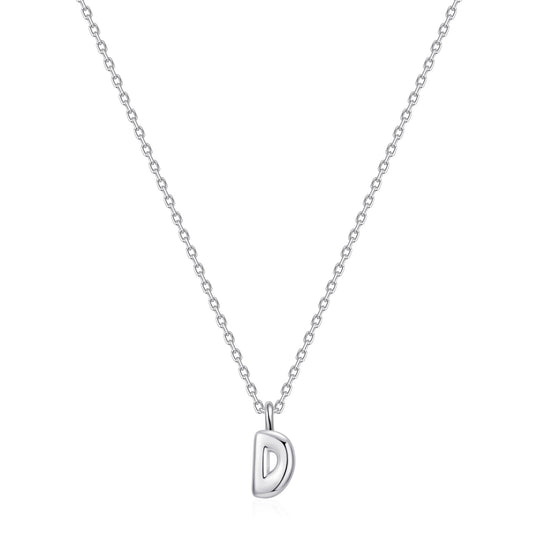 Kid's Sterling Silver Letter D Initial Necklace - Philip Jones Jewellery