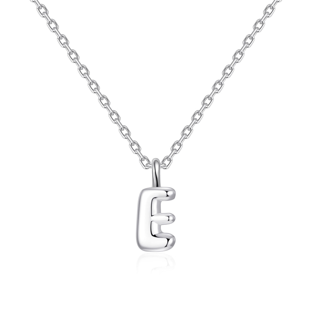 Kid's Sterling Silver Letter E Initial Necklace - Philip Jones Jewellery