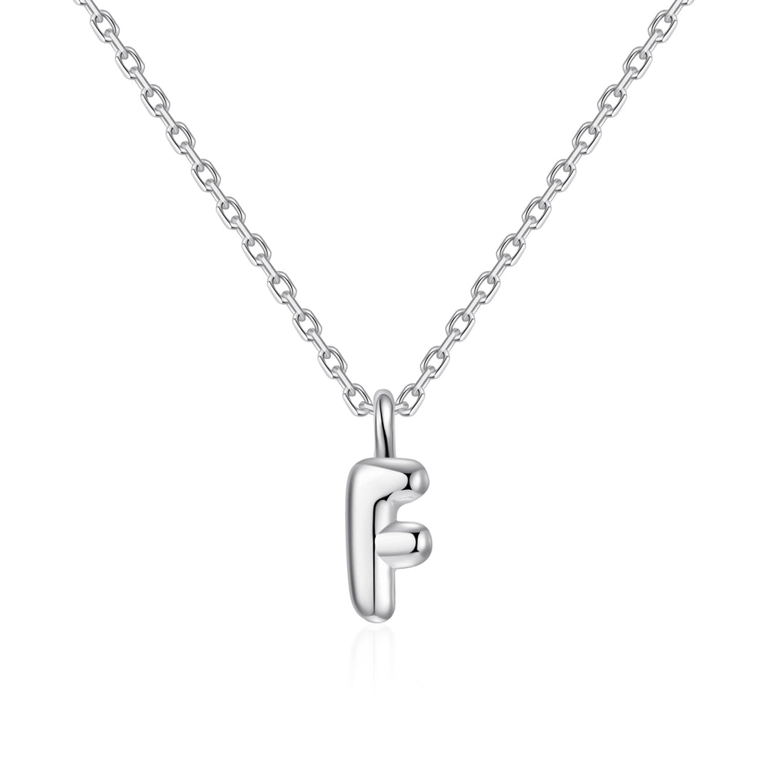 Kid's Sterling Silver Letter F Initial Necklace - Philip Jones Jewellery