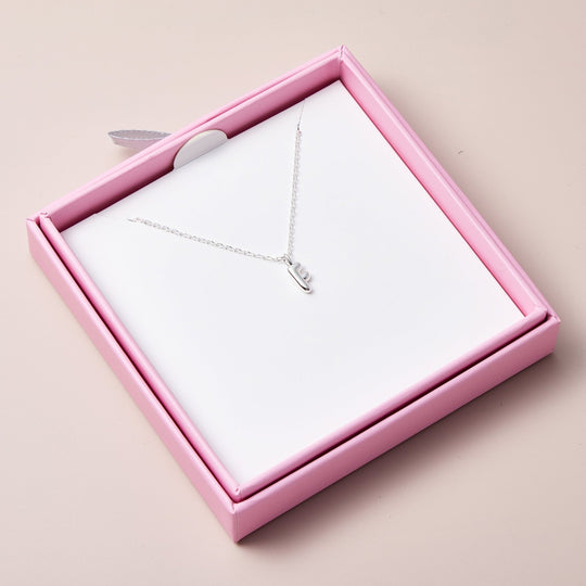 Kid's Sterling Silver Letter F Initial Necklace - Philip Jones Jewellery