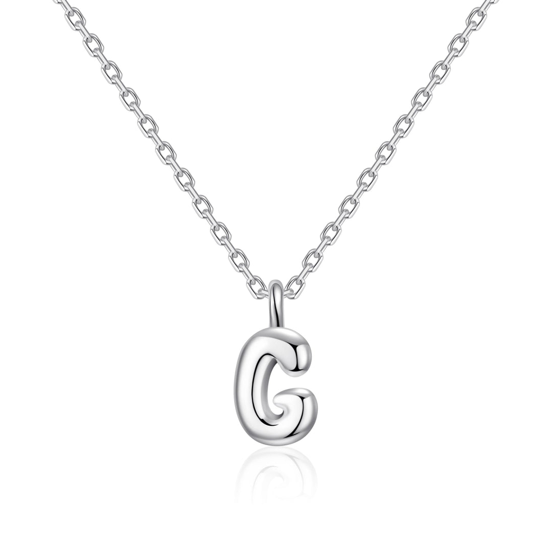 Kid's Sterling Silver Letter G Initial Necklace - Philip Jones Jewellery