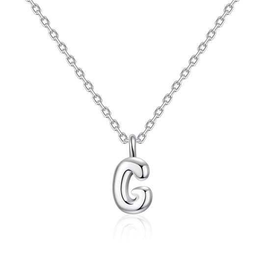 Kid's Sterling Silver Letter G Initial Necklace - Philip Jones Jewellery