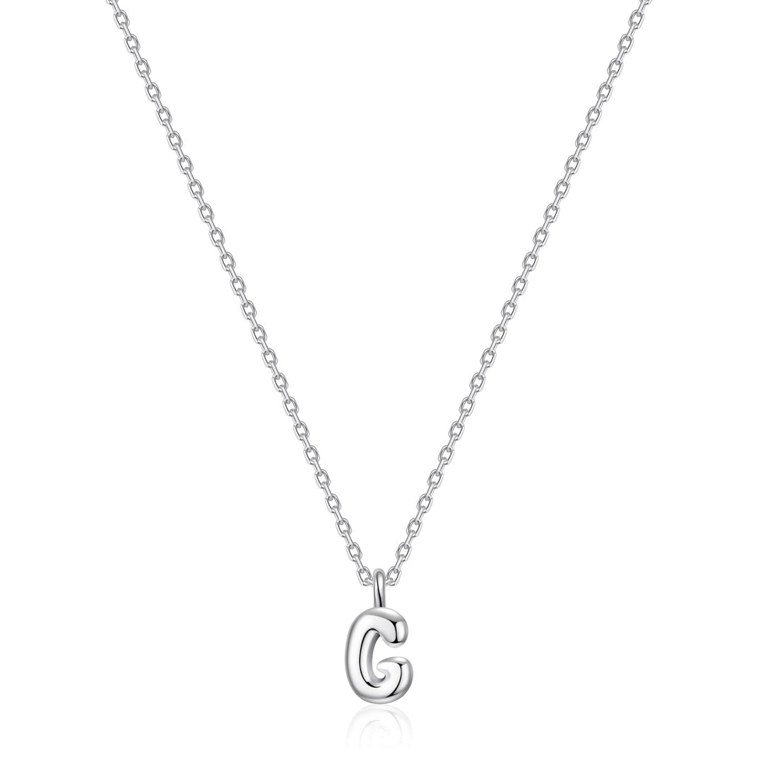 Kid's Sterling Silver Letter G Initial Necklace - Philip Jones Jewellery