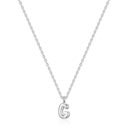 Kid's Sterling Silver Letter G Initial Necklace - Philip Jones Jewellery