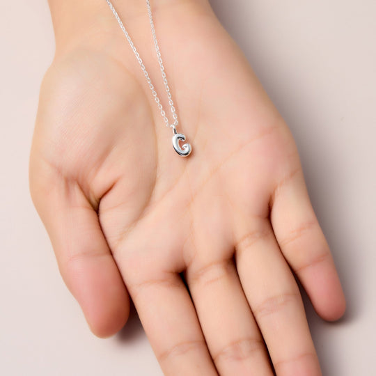 Kid's Sterling Silver Letter G Initial Necklace - Philip Jones Jewellery