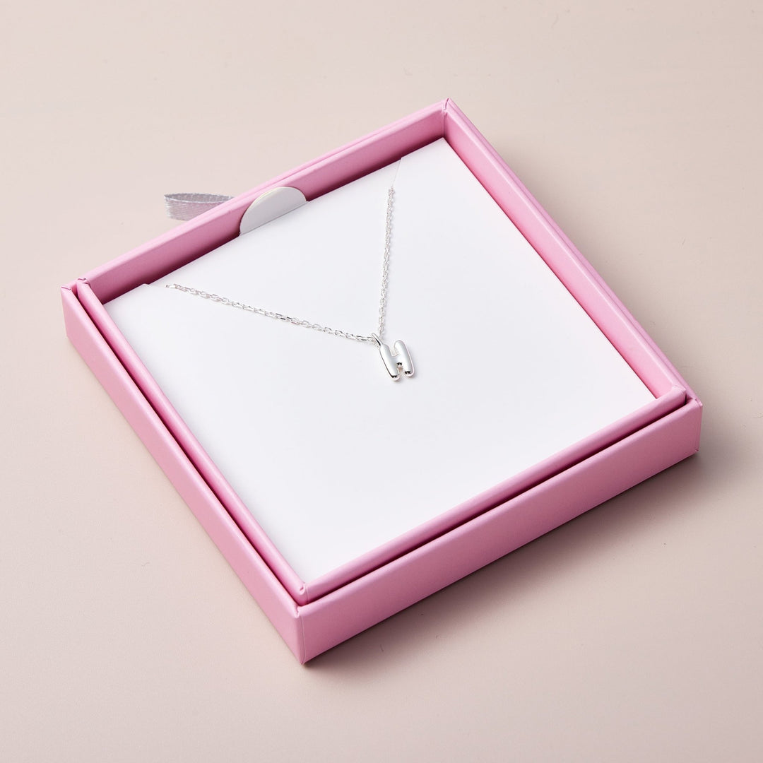 Kid's Sterling Silver Letter H Initial Necklace - Philip Jones Jewellery