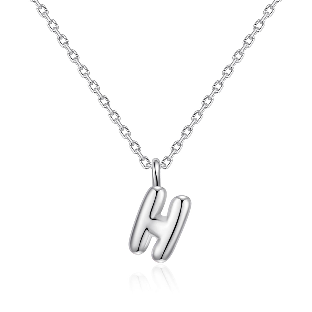 Kid's Sterling Silver Letter H Initial Necklace - Philip Jones Jewellery