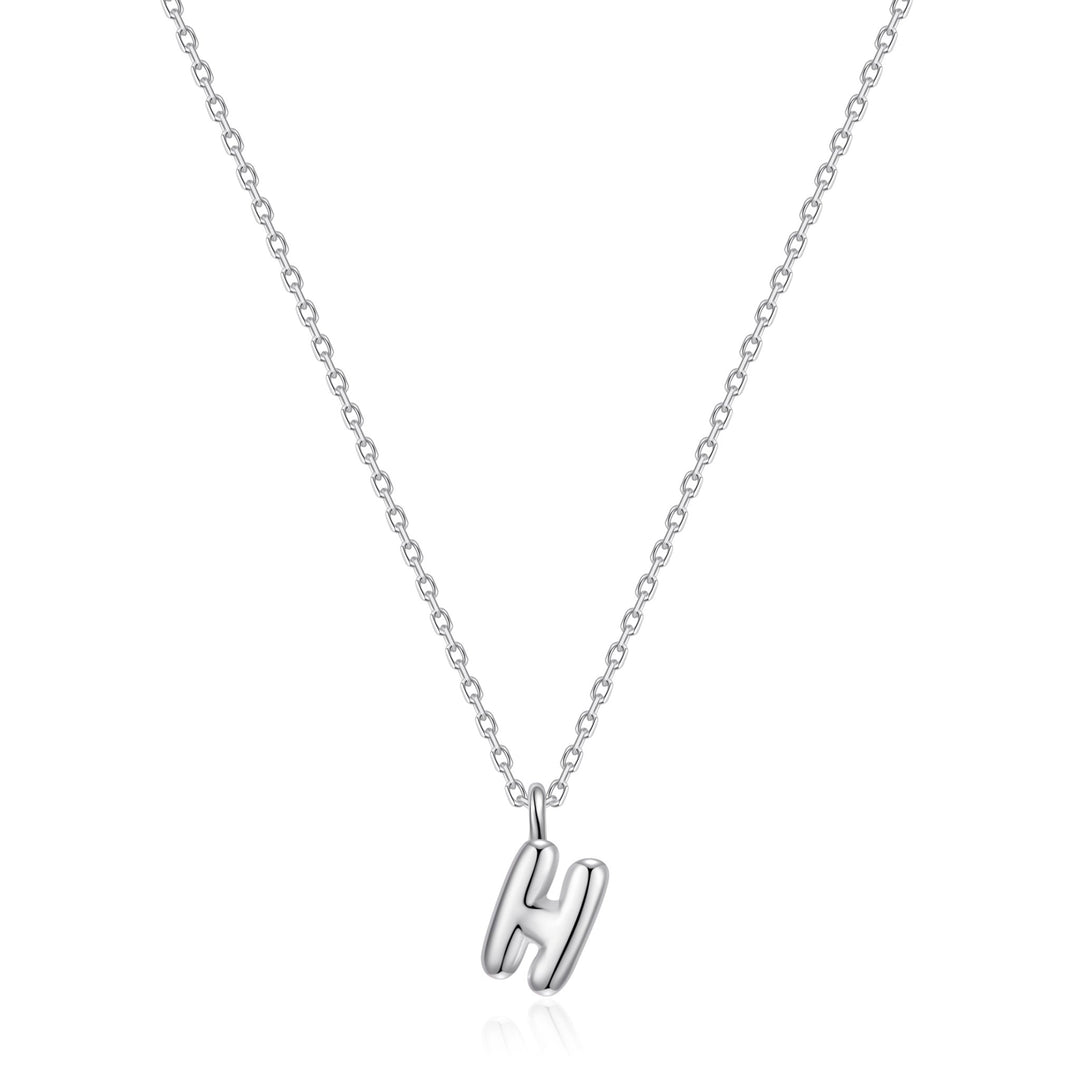 Kid's Sterling Silver Letter H Initial Necklace - Philip Jones Jewellery