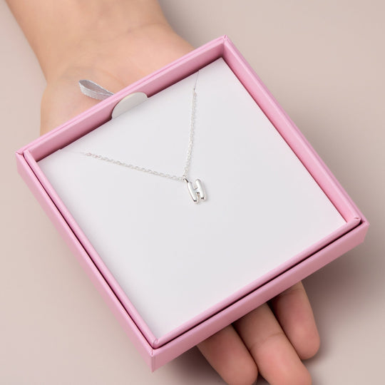Kid's Sterling Silver Letter H Initial Necklace - Philip Jones Jewellery