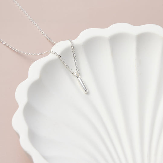 Kid's Sterling Silver Letter I Initial Necklace - Philip Jones Jewellery