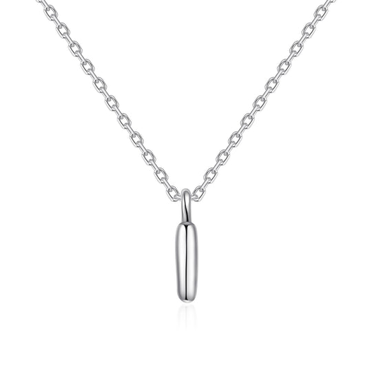 Kid's Sterling Silver Letter I Initial Necklace - Philip Jones Jewellery