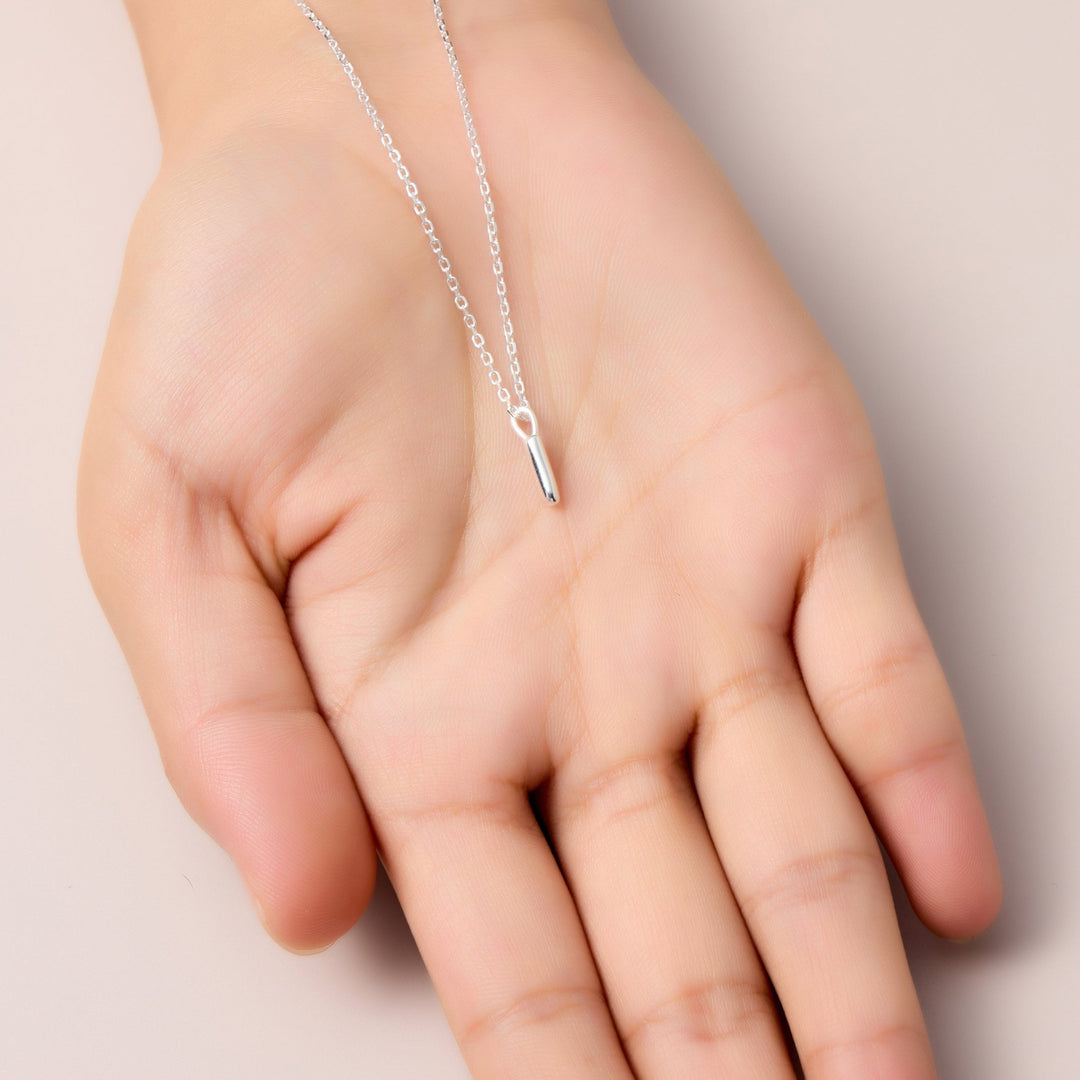 Kid's Sterling Silver Letter I Initial Necklace - Philip Jones Jewellery