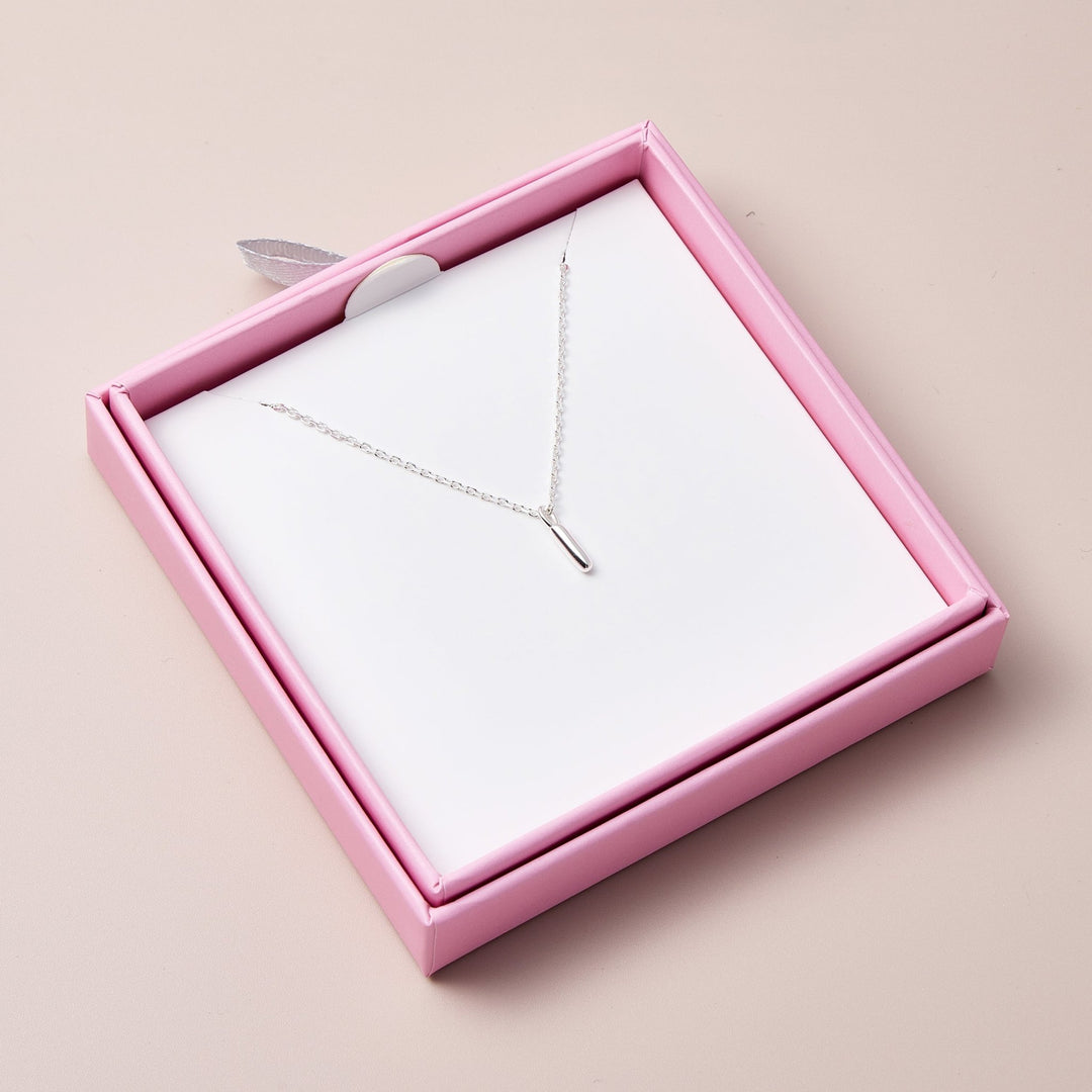Kid's Sterling Silver Letter I Initial Necklace - Philip Jones Jewellery