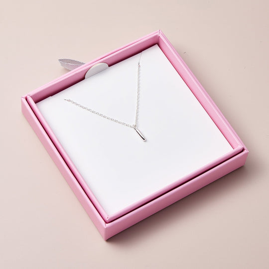 Kid's Sterling Silver Letter I Initial Necklace - Philip Jones Jewellery
