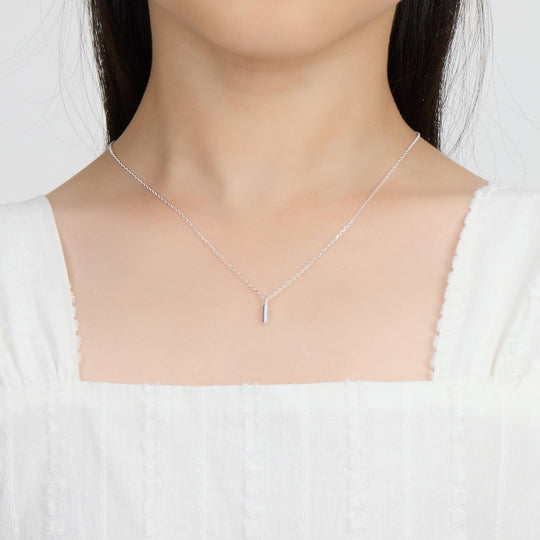 Kid's Sterling Silver Letter I Initial Necklace - Philip Jones Jewellery