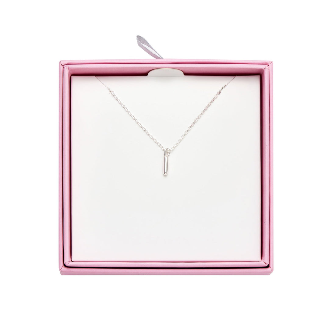 Kid's Sterling Silver Letter I Initial Necklace - Philip Jones Jewellery