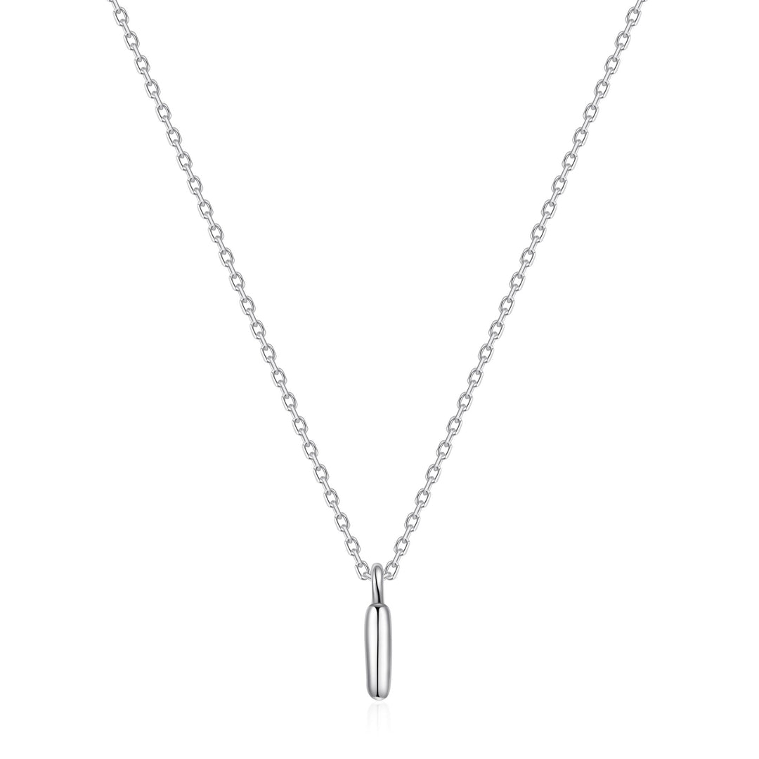 Kid's Sterling Silver Letter I Initial Necklace - Philip Jones Jewellery
