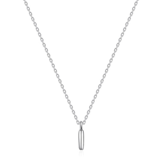 Kid's Sterling Silver Letter I Initial Necklace - Philip Jones Jewellery