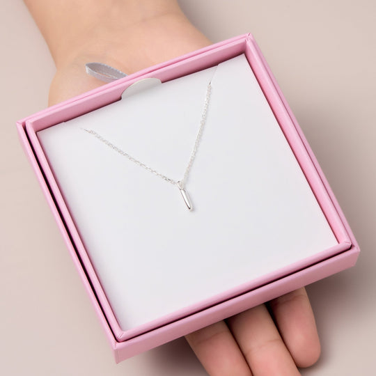 Kid's Sterling Silver Letter I Initial Necklace - Philip Jones Jewellery