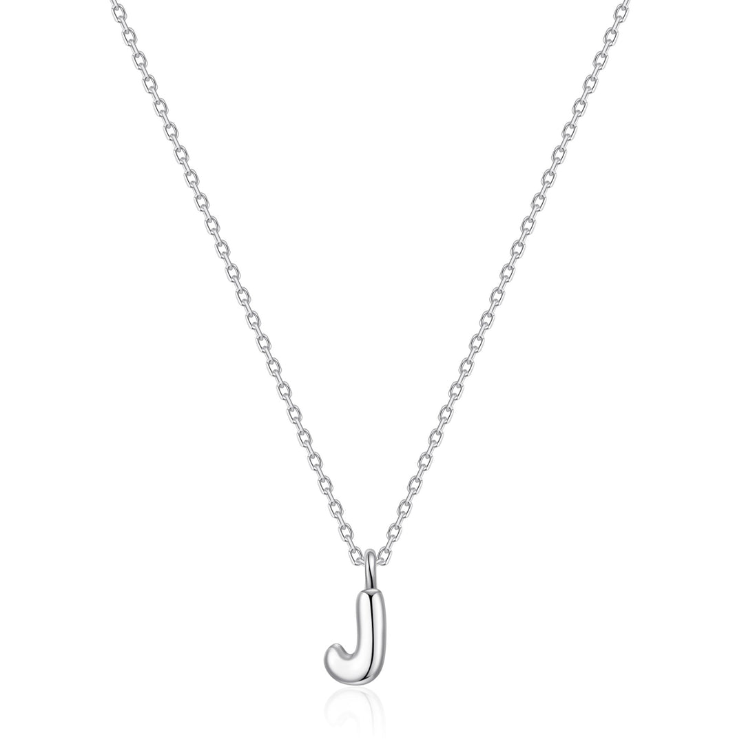 Kid's Sterling Silver Letter J Initial Necklace - Philip Jones Jewellery