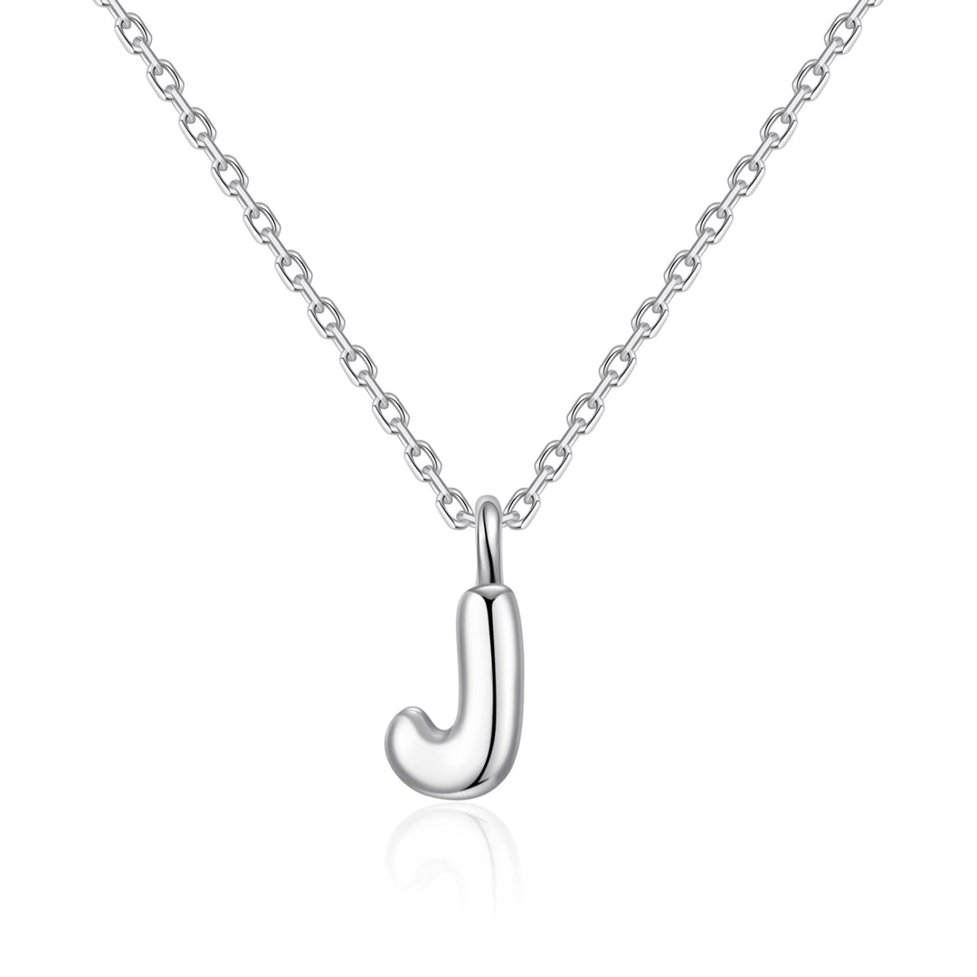 Kid's Sterling Silver Letter J Initial Necklace - Philip Jones Jewellery