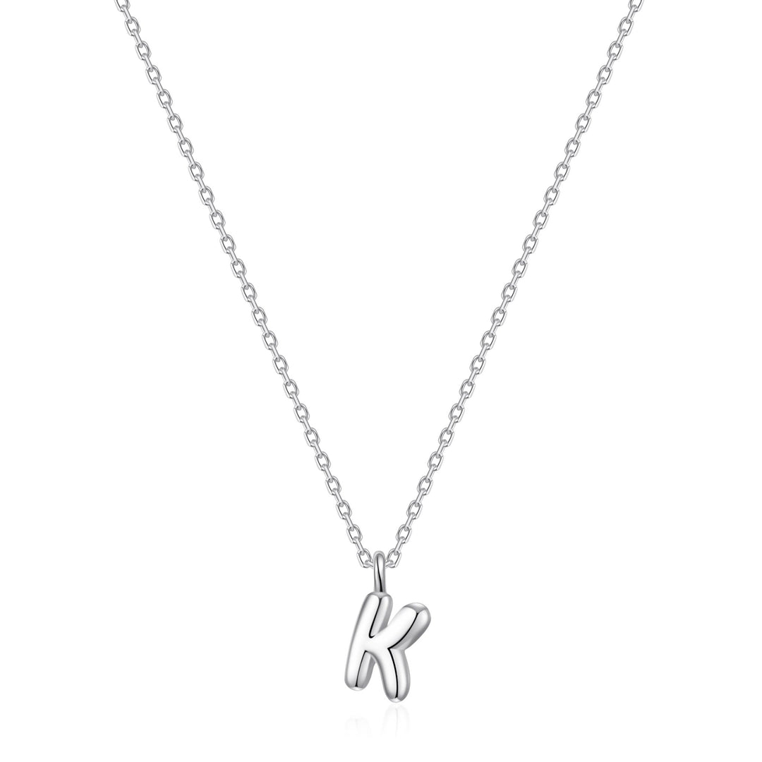 Kid's Sterling Silver Letter K Initial Necklace - Philip Jones Jewellery