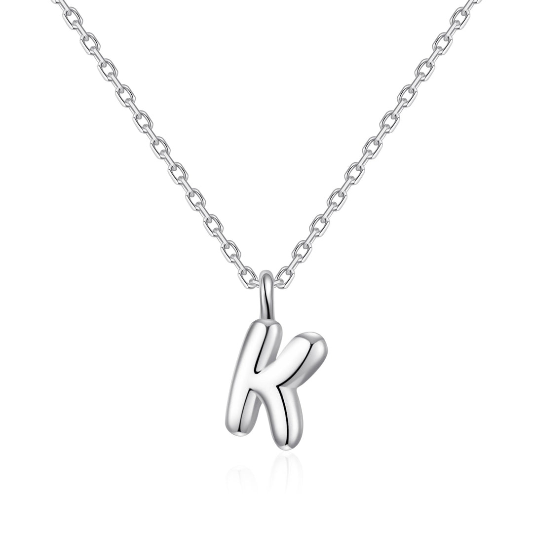 Kid's Sterling Silver Letter K Initial Necklace - Philip Jones Jewellery