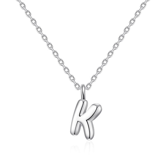 Kid's Sterling Silver Letter K Initial Necklace - Philip Jones Jewellery