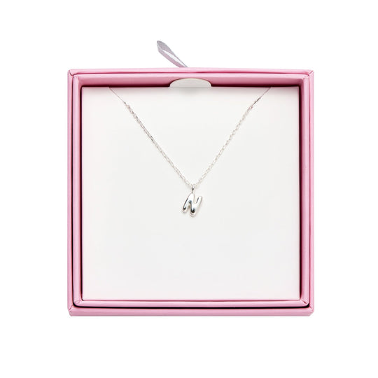Kid's Sterling Silver Letter N Initial Necklace - Philip Jones Jewellery