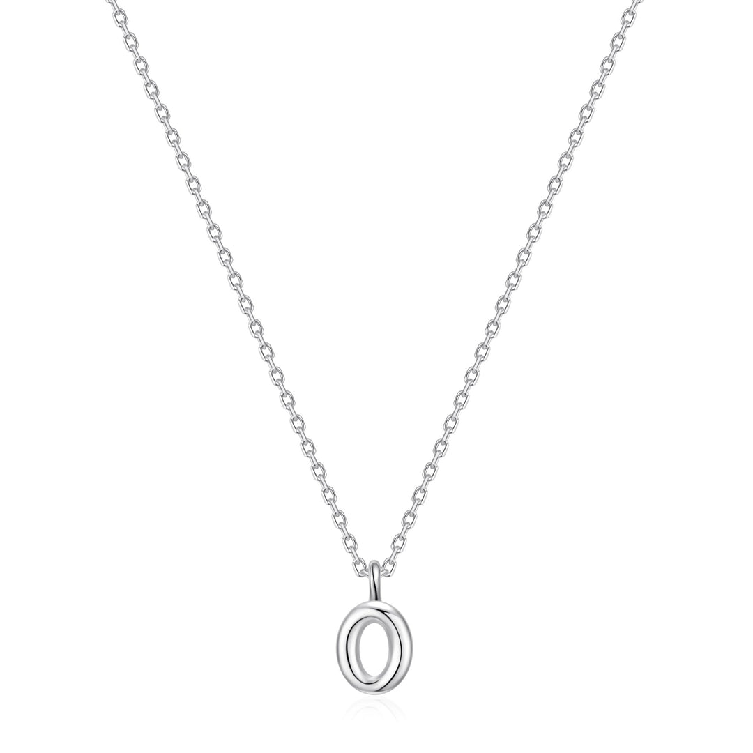 Kid's Sterling Silver Letter O Initial Necklace - Philip Jones Jewellery