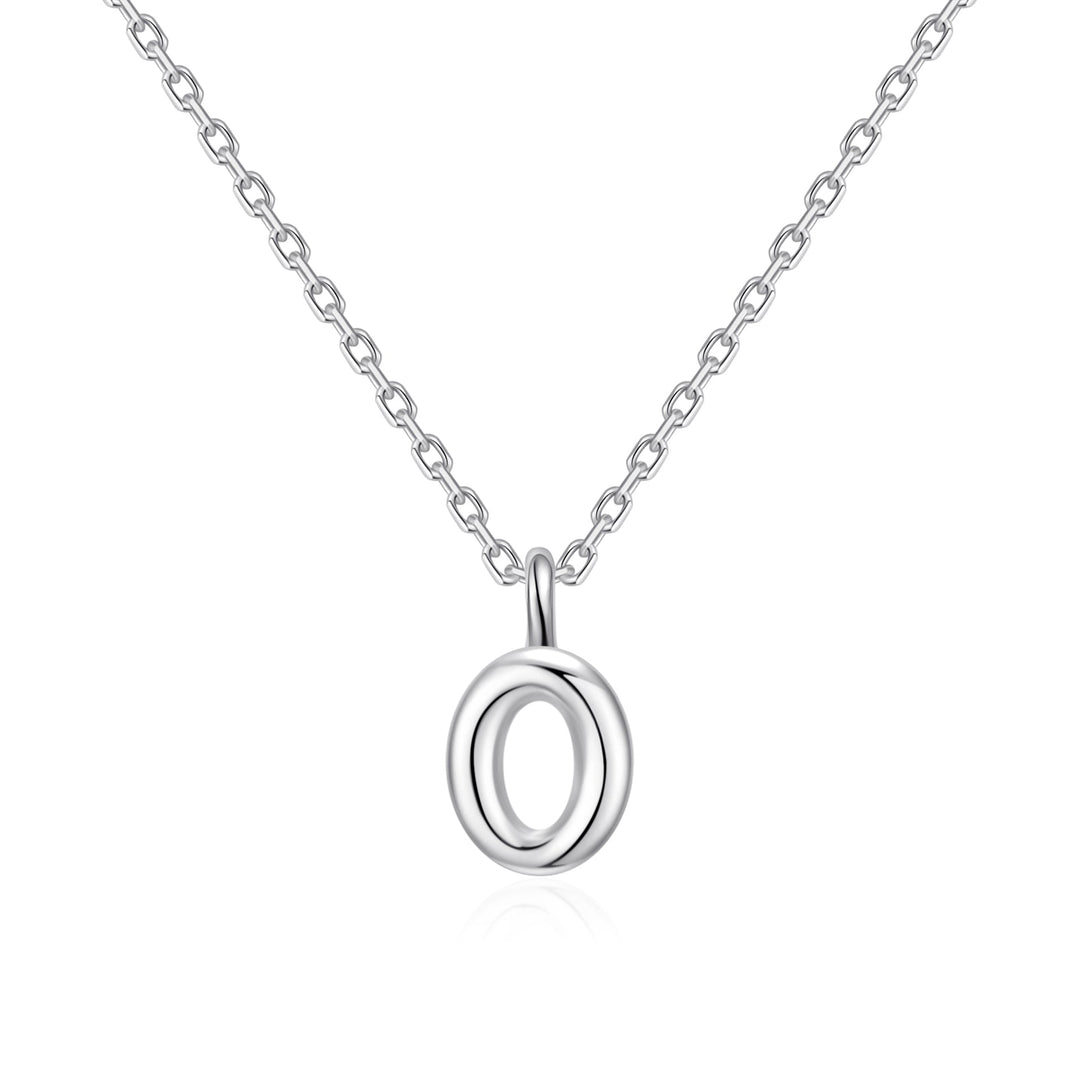 Kid's Sterling Silver Letter O Initial Necklace - Philip Jones Jewellery