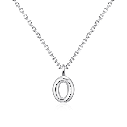 Kid's Sterling Silver Letter O Initial Necklace - Philip Jones Jewellery