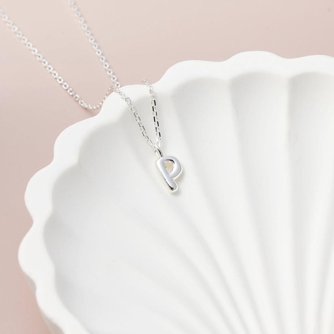 Kid's Sterling Silver Letter P Initial Necklace - Philip Jones Jewellery