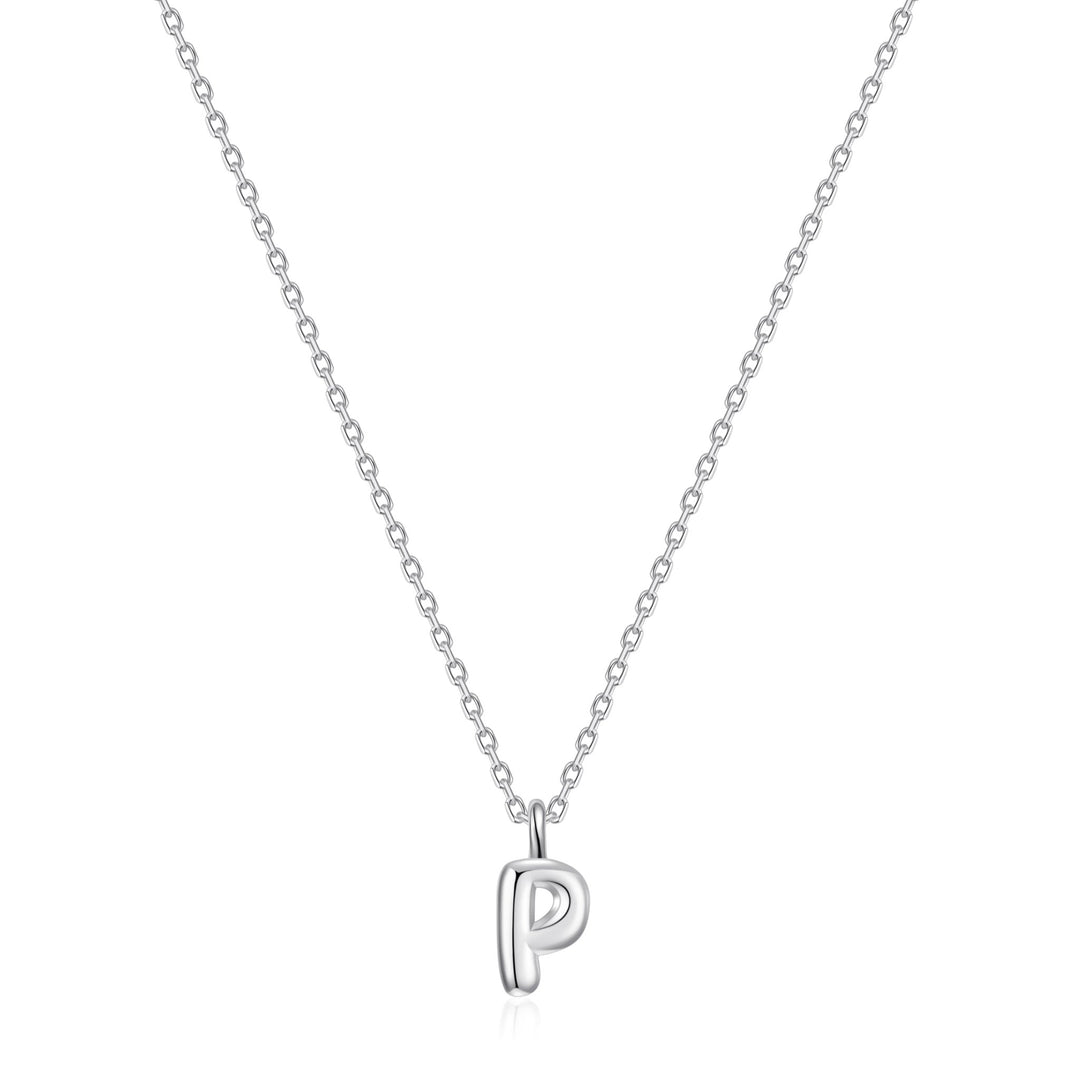 Kid's Sterling Silver Letter P Initial Necklace - Philip Jones Jewellery