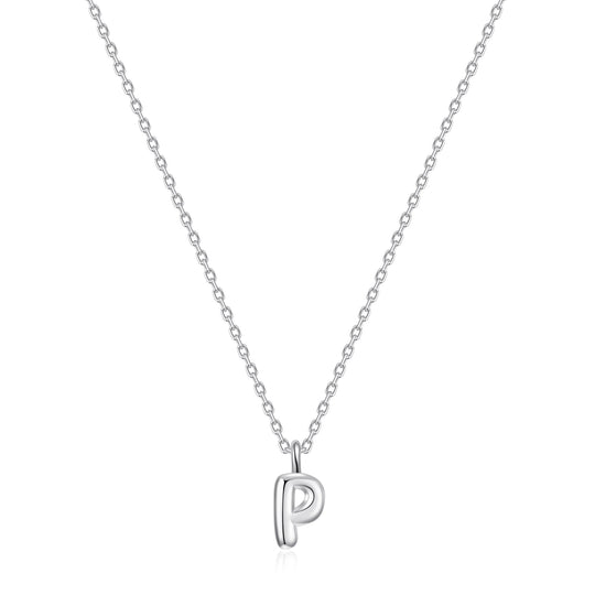 Kid's Sterling Silver Letter P Initial Necklace - Philip Jones Jewellery