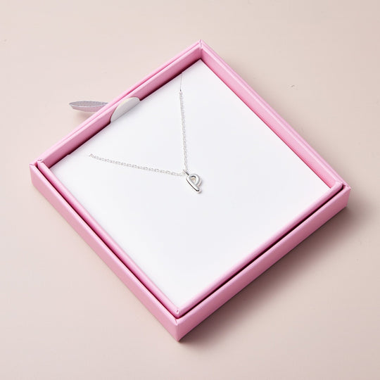 Kid's Sterling Silver Letter P Initial Necklace - Philip Jones Jewellery