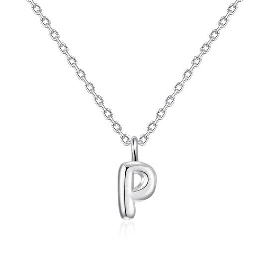 Kid's Sterling Silver Letter P Initial Necklace - Philip Jones Jewellery
