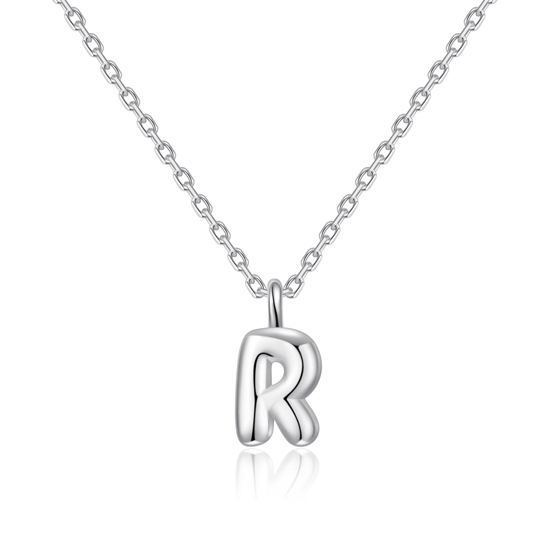 Kid's Sterling Silver Letter R Initial Necklace - Philip Jones Jewellery