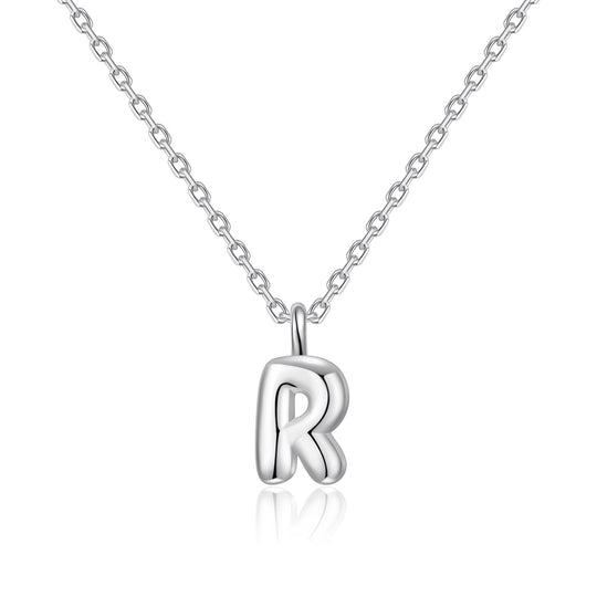 Kid's Sterling Silver Letter R Initial Necklace - Philip Jones Jewellery