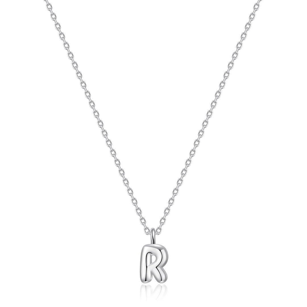 Kid's Sterling Silver Letter R Initial Necklace - Philip Jones Jewellery