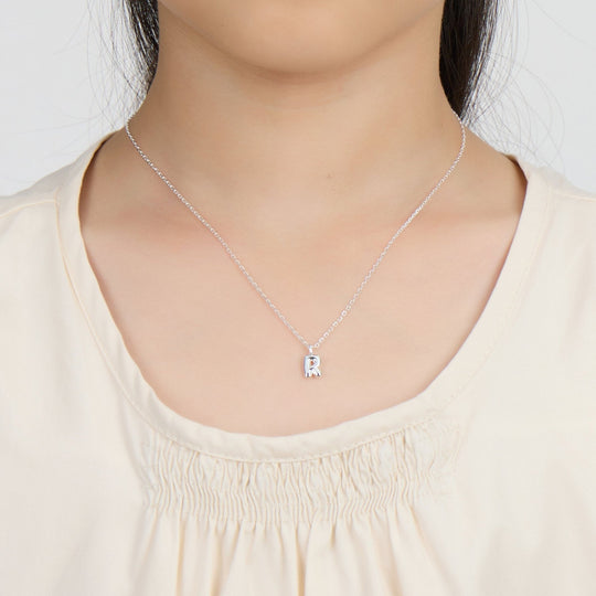 Kid's Sterling Silver Letter R Initial Necklace - Philip Jones Jewellery