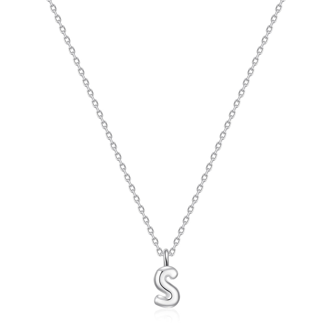 Kid's Sterling Silver Letter S Initial Necklace - Philip Jones Jewellery
