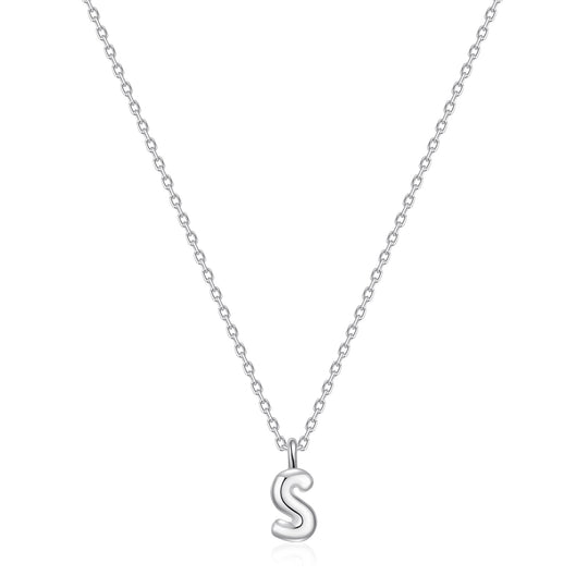 Kid's Sterling Silver Letter S Initial Necklace - Philip Jones Jewellery