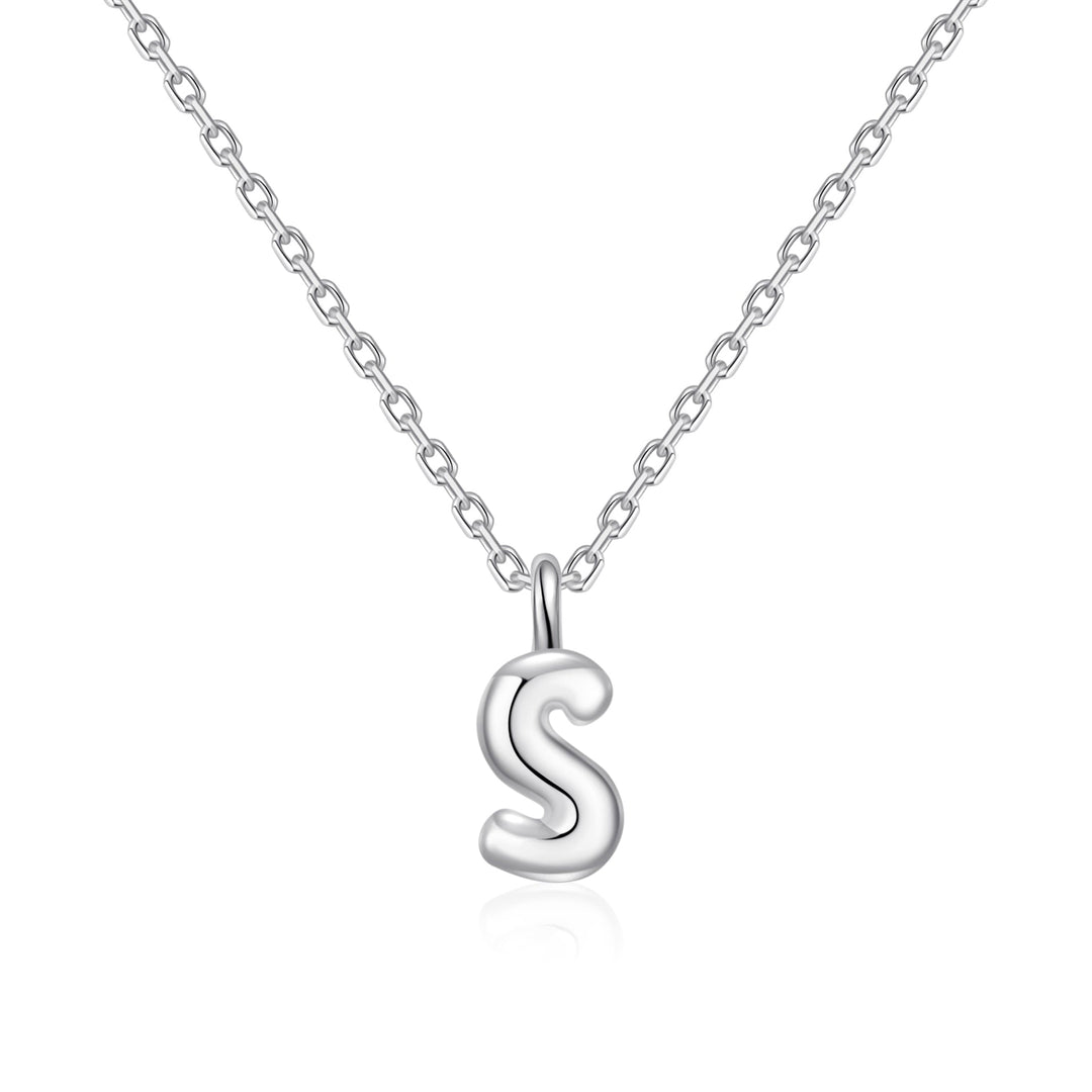 Kid's Sterling Silver Letter S Initial Necklace - Philip Jones Jewellery