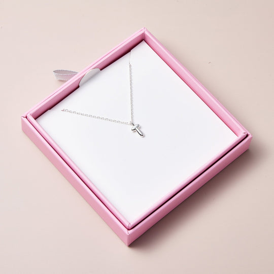 Kid's Sterling Silver Letter T Initial Necklace - Philip Jones Jewellery