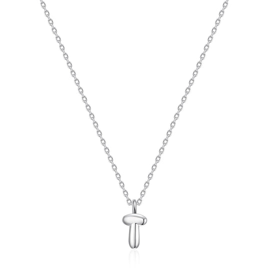 Kid's Sterling Silver Letter T Initial Necklace - Philip Jones Jewellery