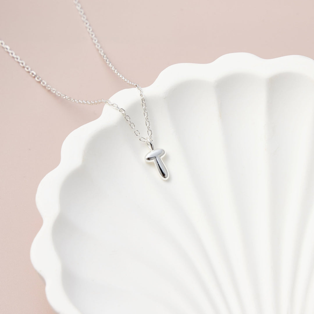 Kid's Sterling Silver Letter T Initial Necklace - Philip Jones Jewellery