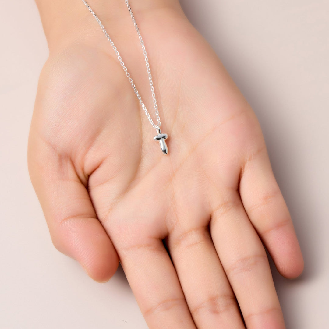 Kid's Sterling Silver Letter T Initial Necklace - Philip Jones Jewellery
